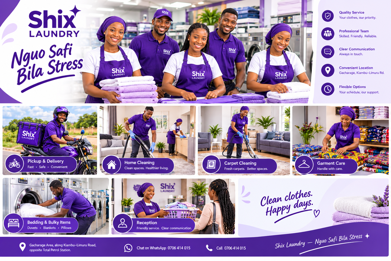 Shix Laundry service banner